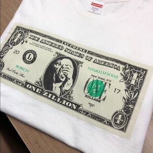 SUPREME dollar Tee White